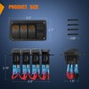 Nilight 3 Gang Rocker Switch Panel with PD Type C