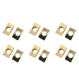 JCBIZ 12pcs M8 Solid Half Moon Nuts Washer Spacer Furniture Hardware Accessories for Furniture Connect (Length 27mm x Width 14mm)