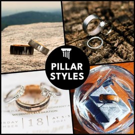 Black Deer Antler Wedding Rings with Beveled Edges Rustic Tungsten Rings for Men Wedding Band 8mm Durable Comfort Fit Nature Inspired Anniversary Gifts for Him