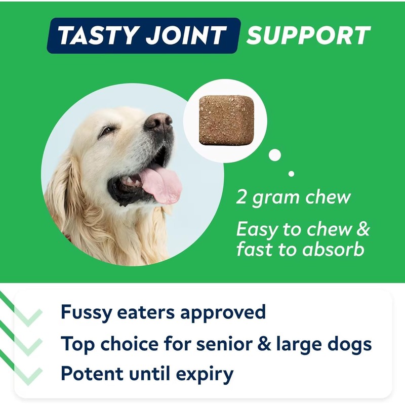 STRELLALAB Glucosamine Treats for Dogs - Joint Supplement w/Omega-3 Fish