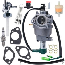 JDLLONG 41532 100161 Carburetor Fit for Champion 9375 7500 9000 7000 Watt 439cc Generator Carb # 47.131000.22 with Gas Tank Fuel Switch Valve