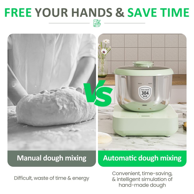Electric Dough Maker with Ferment & Weighing Function, 5.2QT Dough