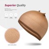 Teenitor 20 Pcs Nylon Wig Caps, Brown Elastic Stocking Wigs Cap
