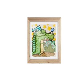 Kids Art Frame, Artistic Picture Frame Replaceable Holds 150 Sheets of Paper, Children's Art Photo Frame, Fits 8.2 * 11.7 A4 Size Paper (Wood color)
