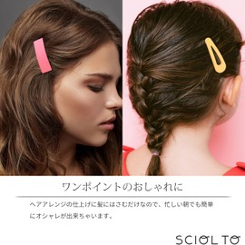 SCIOLTO Hair Pin, Patching Pin, Set of 10 Colors, Cute, Stylish, Bangs, Adults, Children, Accessories (Type D)