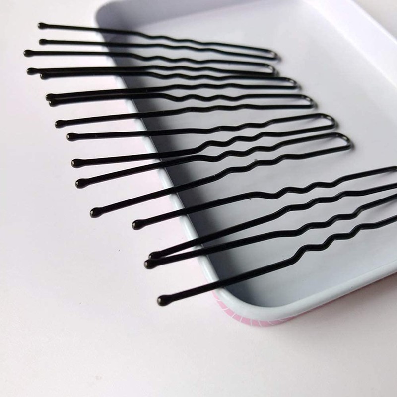 U Shaped Bun Wedding Bridal Black Hair Pins (Black-120Pcs)