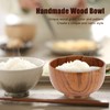 Wood Soup Bowl Unique Texture Exquisite Smoothly Round Wooden Bowl