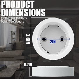 Remote Control Wall Mount Holder for Hunter Douglas PowerView Generation 2 Surface Mount Bracket Station Only Part (White)