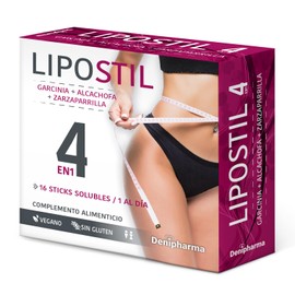 Lipostil - 16 Sticks - Suitable for Abdomen, Hips, Legs, Back and Arms - 4 in 1 - Results in 16 Days - 1 Envelope Per Day