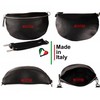 MIRROSI® Women's Bum Bag, Genuine Leather, Made in Italy, Shoulder
