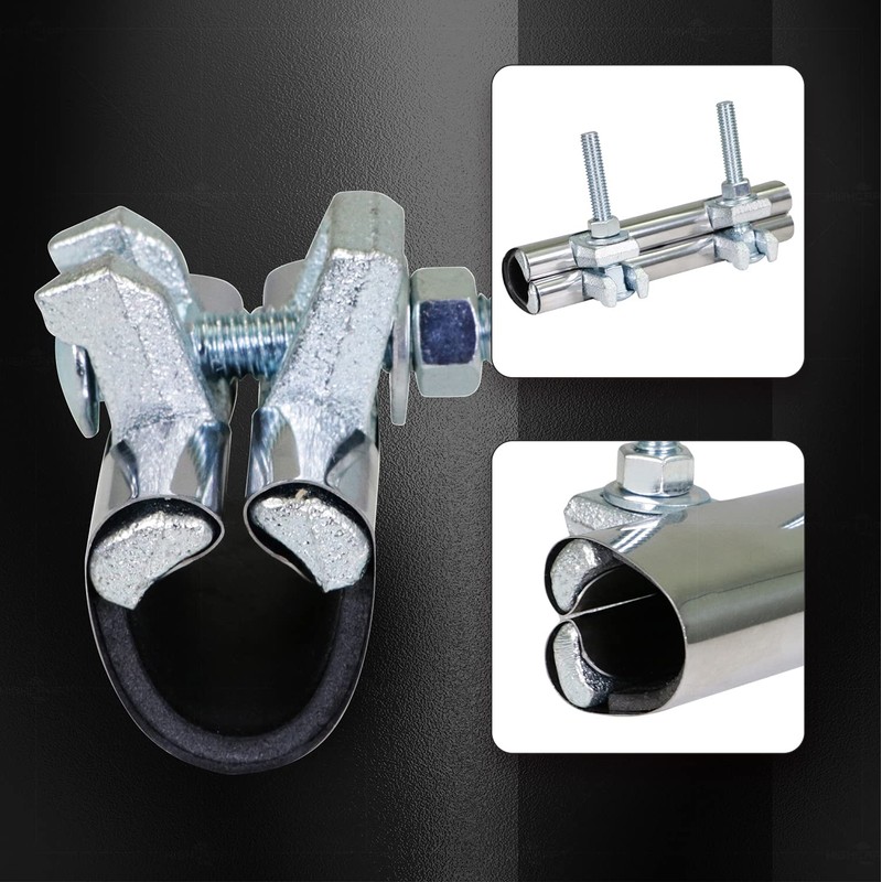HIGHCRAFT 60100TTSD-5, Single Pipe Repair Clamp 1'', Double Bolt, 6”