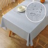 WUBAYI Table Cloth PVC Plastic Wipe Clean Tablecloth Rectangular Kitchen