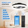 InfiniPower Low Profile Ceiling Fans with Lights and Remote 20in
