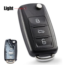 Chaexii VW Golf Key Fob for VW Seat Ibiza Key Case for Volkswagen Transporter Polo Key Cover for Skoda Key Shell for VW Caddy Keys for VW MK5 Key Accessories with Keyring＆ Screwdriver