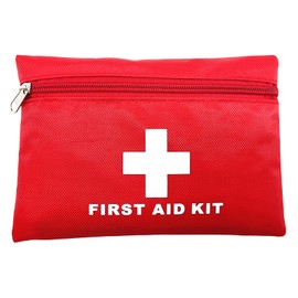 Jipemtra Red Emergency First Aid Bag Empty Small Rescue Pouch First Responder Medical Pocket Bags for Car Home Office Pet Sport Outdoors (4)