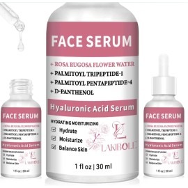 Lakibole 6 Pk Anti-Aging Hyaluronic Acid Serum Rosa Rugosa Flower Water Enhanced Hydratio