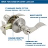 Gobrico 6 Pack Satin Nickel Keyed Alike Door Lever with