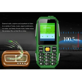 Zopsc Senior Cell Phone, W2021 1.8 inch Mobile Phone with Volume for Elderly, 5800mAh 0.3MP Bluetooth Mini Three Proof Cell Phone. (OD Green)