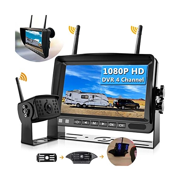 Wireless Backup Camera, DOUXURY IP69 Waterproof 170° Wide View Angle