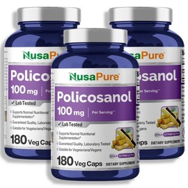 NusaPure NusaPure Policosanol 100mg 180 capsules, 3 units, 180 tablets / NusaPure 누사퓨어 폴리코사놀 100mg 180캡슐, 3개, 180정