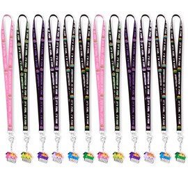 24PCS Funny Dumpster on Fire Lanyards for ID Badges & Keychain Coworker Appreciation Lanyards Gifts Bulk Cruise Ship Breakaway Lanyard for Teacher Nurse Cruise Wallet Lanyard Office Gifts(12Sets)