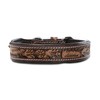 Unique Leather Dog Collar with Hand-Carved Stamping Patterns / Ornaments
