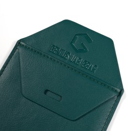 Lab Coat Pocket Protector - Faux Leather Tools Pen & Marker Holder Organizer Pouch - Scientists-Engineers - Holds Laboratory Accessories - Tweezers, Spatula, Badge ID - (Spruce Green) Genius Lab Gear