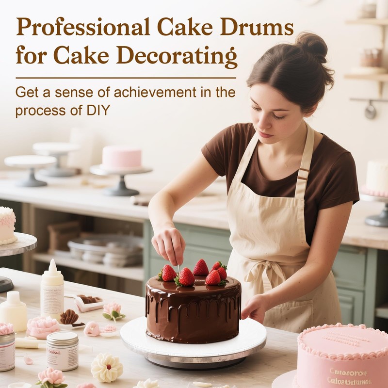 12 PCS Cake Boards 8 Inch Round, 8 Inch Cake