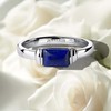 Lapis Lazuli Ring Silver Fine Jewelry Rectangular Gemstone Signet (6.0)