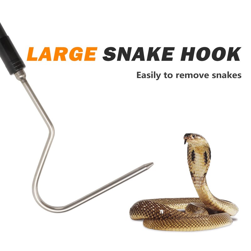 Dutypro 44 inch Snake Hook Catcher Stick Tongs Grabber Handling