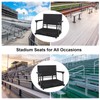 Stadium Seats for Bleachers with Back Support & Armrests, Foldable