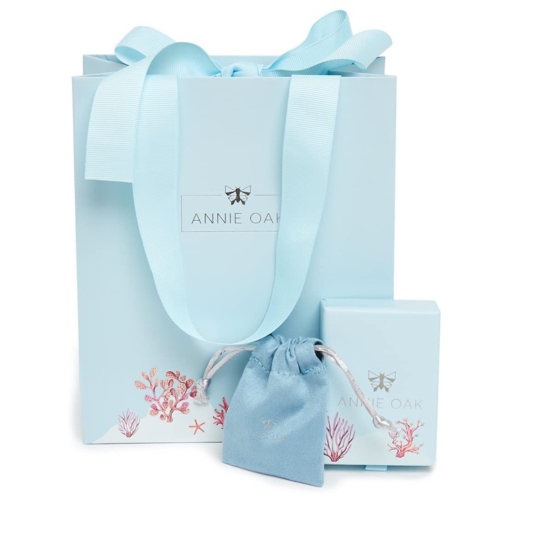 Annie Oak Womens 925 Silver 18K Gold Seahorse Stud Earrings