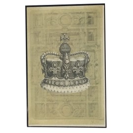 Vintage Style Crown Design Framed Wall Decoration