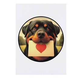 'Rottweiler Love Note' Temporary Tattoo - Water Resistant, Skin-Safe, Non-Toxic Transfer (TO00084075)