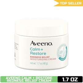 Aveeno Calm + Restore Facial Cream for Redness Relief, 1.7oz, Hypoallergenic & F