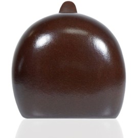 Tokyo amachi Kobo Coin Purse, Men's Coin Case, Horseshoe Shaped, Beautiful Gloss, Italian Leather, Gift Box Included, darkbrown