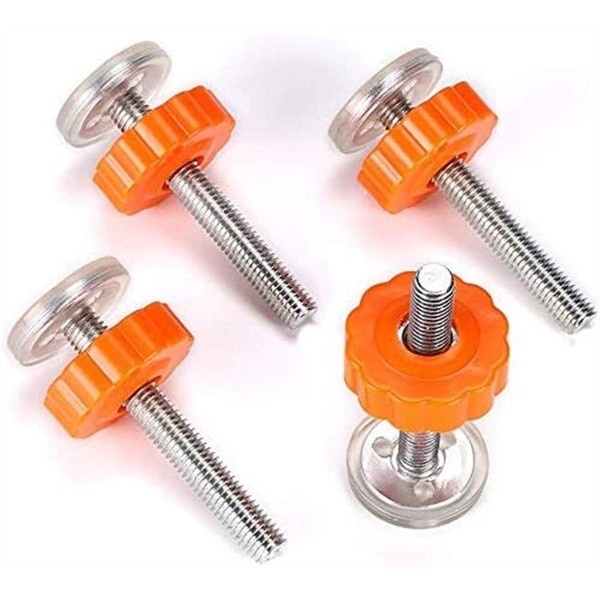 4 Packs Pressure Mounted Baby Gates Threaded Spindle Rods, Walk Thru Gates Accessory M10 x 10MM Screw Bolts Kit for Baby Gates Stair Gates Dog Gate Pet Gates