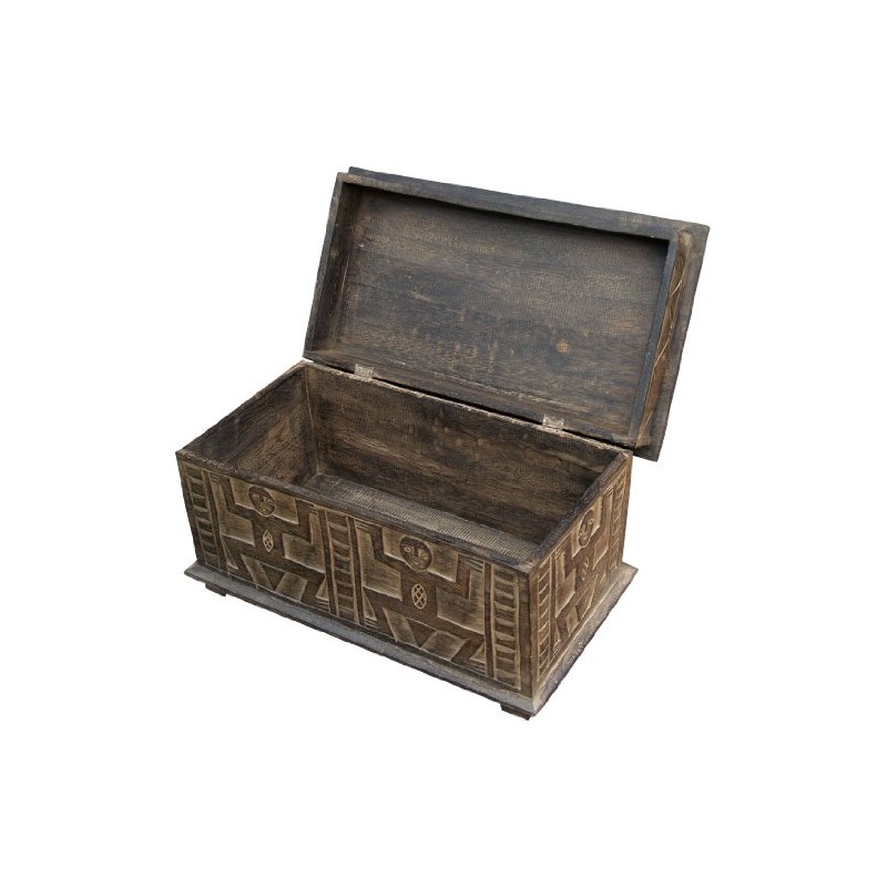 Handbeschnitzte Balsa Wood Chest in 3 Sizes/Chests Boxes – Size: