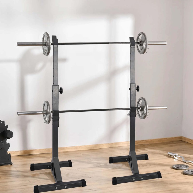Adjustable Squat Rack Standard 550LBS Capacity 40-66 Inch Solid Steel