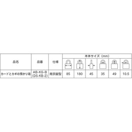 Nippon Lock Service ABUS Padlock Type 4 Digit Variable Dial Card and Key Storage Box AB-KG-B