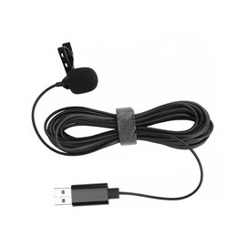 WHAMVOX 1Pc USB Lavalier Lapel Clip Microphone Omnidirectional Computer Mic High Sensitivity for Voice Compatible Laptops for Conferences and Gaming