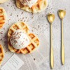 6 PCS Coffee Spoons Heart Long Spoons Stainless Steel Latte