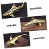 CORHAD Brass Shark Adornment Compact Desktop Decor Sturdy and Sturdy