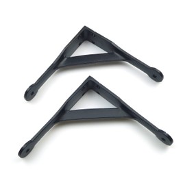Oakcrafts - Pair of Epoxy Black Gallows Shelf Brackets Antique Cast Iron (6" x 6" / 150mm x 150mm)