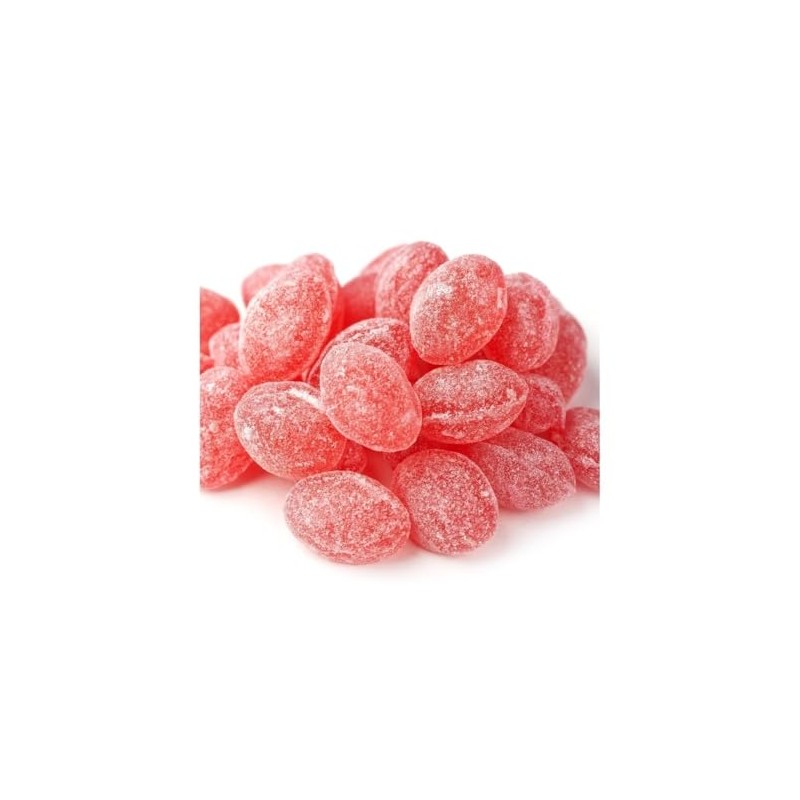 YANKEETRADERS Raspberry Hard Sanded Candy Drops, 40 Oz. Bulk Bag