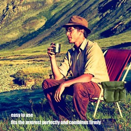 MUNEFE Multi Fctional Chair Side Bag, Camping Chair Armrest Bags, Chair Storage Bag for Beach Chairs, Camping Chairs and Garden Chairs(Army reen)