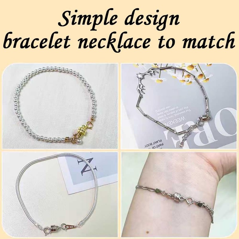 925 Sterling Silver Magnetic Necklace Clasps，Magnetic Necklace Clasps and Extenders，for