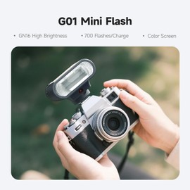 Photoolex Mini Flash Micro Camera External Hot Shoe Light Suitable for Sony Fuji Canon Nikon Universal Portable Professional Small Machine Top Light Flash