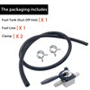 ANPTGHT 1/4" Fuel Shut Off Valve with 2 Clamps＆1/4” Fuel