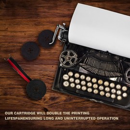 6 Pack Typewriter Ribbon Universal Twin Spool Ribbon Twin Spool Replacement Pack for Most Typewriter